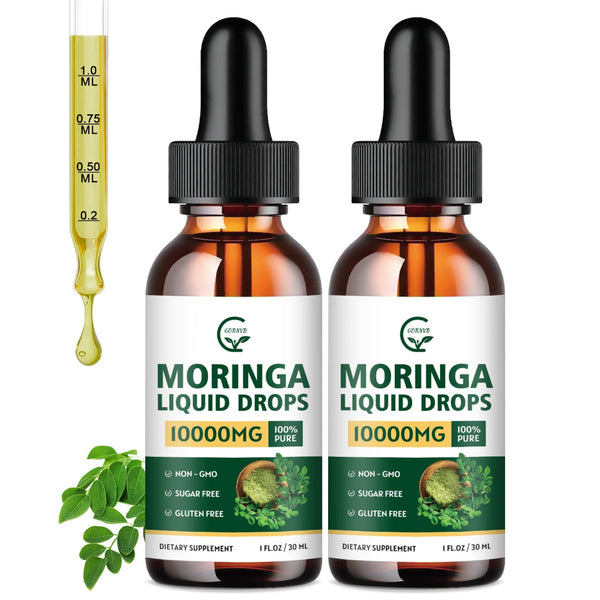 Organic Moringa Liquid Drops with Turmeric & Grape Seed – Immune, Skin & Gut Support