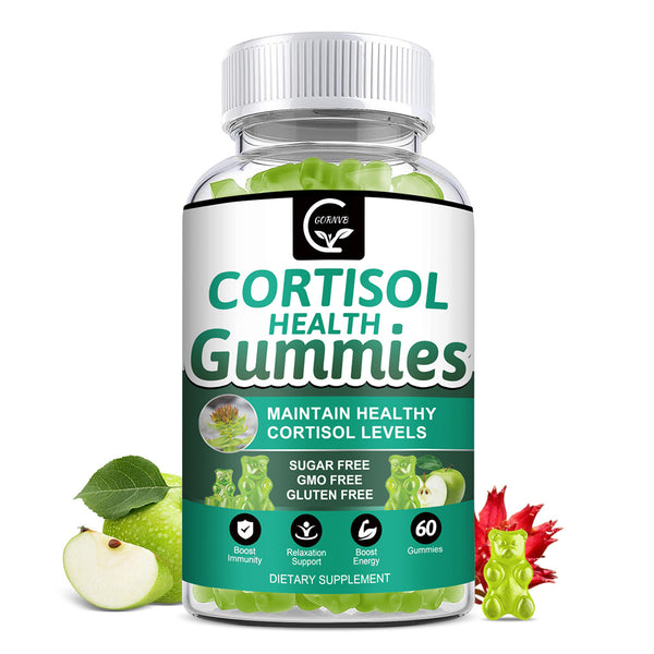 Sugar-Free Cortisol Gummies - 9-in-1 Stress & Sleep Support with Ashwagandha, Magnesium & Rhodiola
