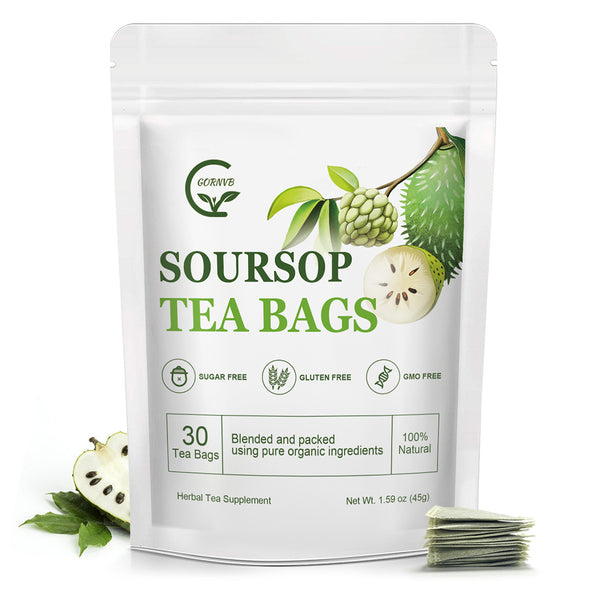 Organic Soursop Leaf Tea - Caffeine-Free Herbal Tea for Relaxation & Wellness