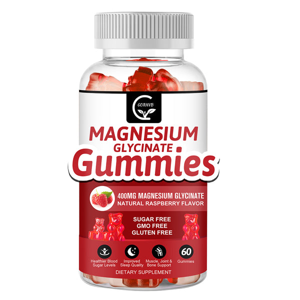 Magnesium Glycinate Gummies - Calm, Sleep & Mood Support with Potassium, CoQ10 & Vitamins D, B6